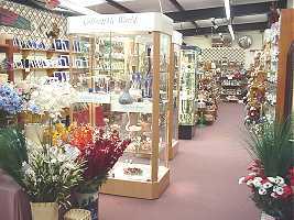 The main exhibition area of The Afonwen Craft and Antique Centre
